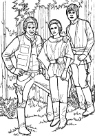 A coloring page of star wars